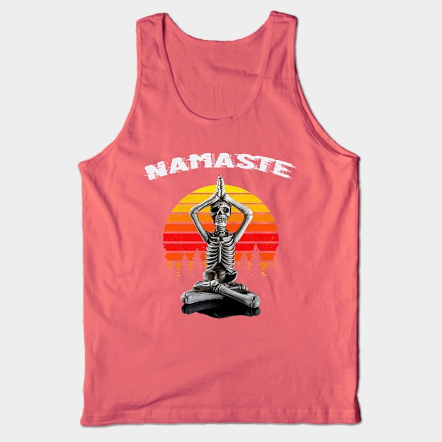 Namaste Yoga Skeleton Tank Top by By Diane Maclaine